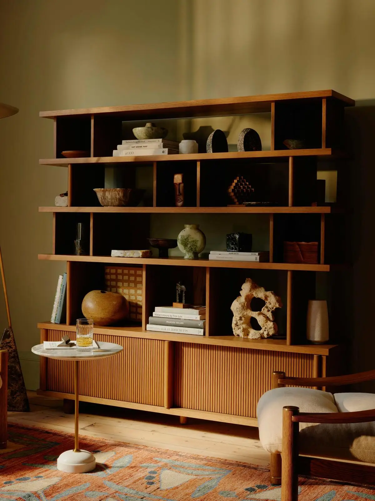 Shelving Unit Premium Solid Wood Storage for Living Room and Bedroom Home Furniture