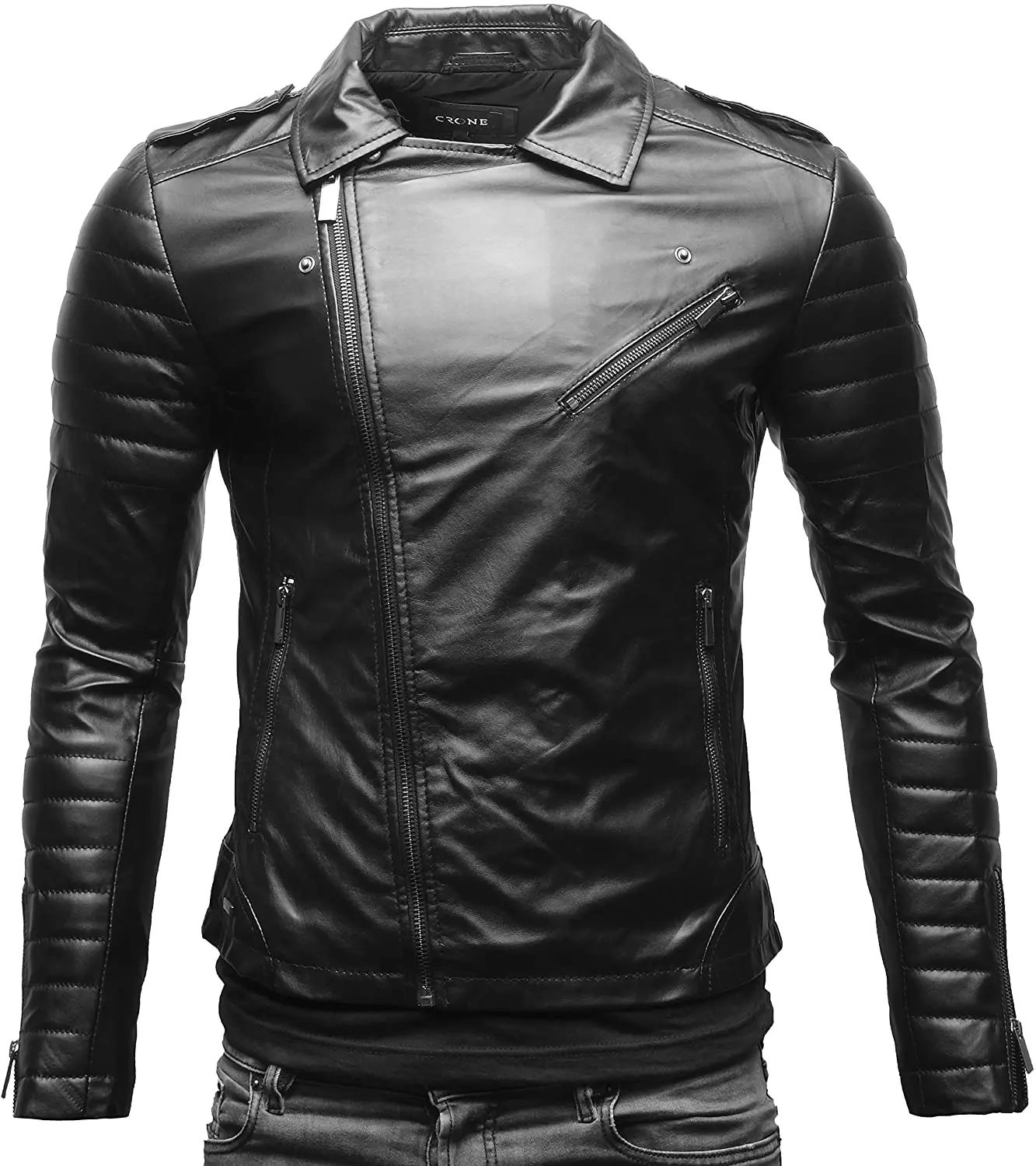 New Design Brown Men Jacket / Fully Customized Plus Size Jacket / Zipper Closure Leather Jacket For Men