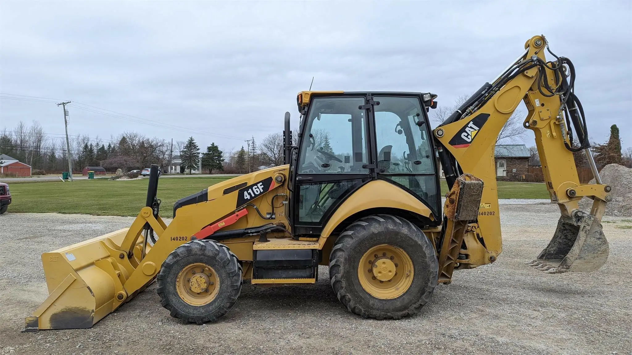 2014 погрузчик Caterpillar 416F с фронтальным погрузчиком моторный насос коробка передач гидравлический цилиндр используется