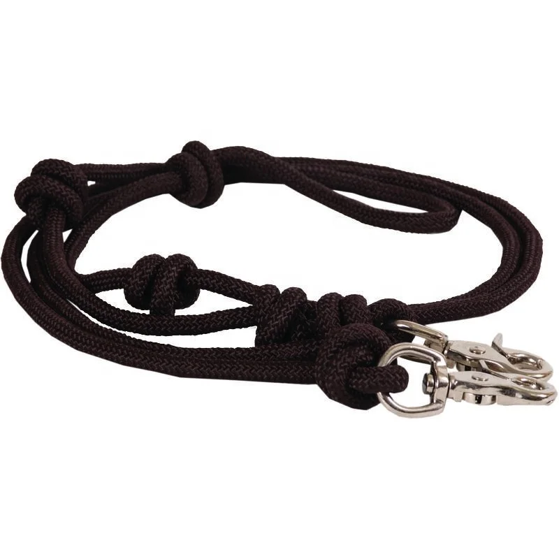 WHOLESALE MANUFACTURER EQUESTRIAN HORSE NYLON ROPE REINS RED COLOR COB-FULL-X-FULL CUSTOM FITTINGS & COLOR