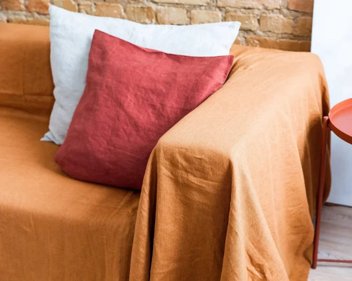 Sofa Seat Cover 100% Cotton Couch Protector Bohemian Large Sofa Cover Sectional Sofa throw Blanket Farmhouse Bedding Decor Loves
