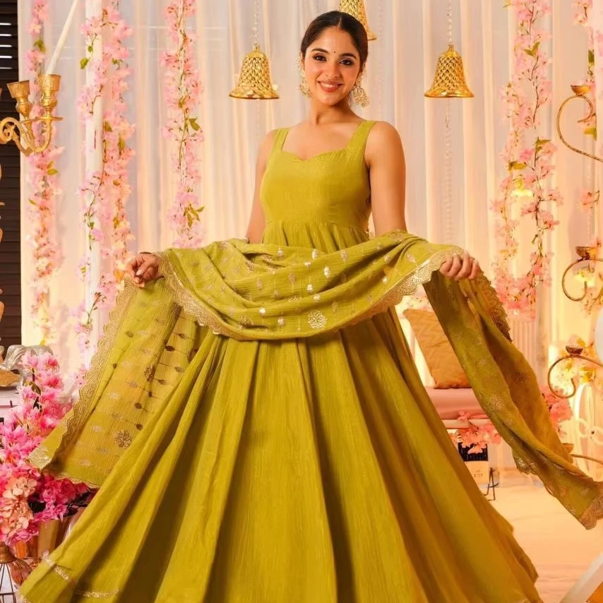 Пакистанское зеленое платье Salwar Kameez Anarkali Платье Анаркали платья женские индийские