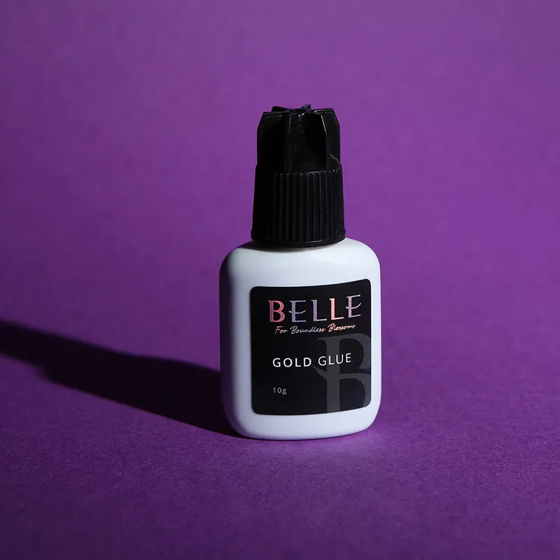 Золотой клей BELLE черный 15 г отличный удерживающий сильный для ресниц изготовленный в Корее без латекса глютена частная этикетка