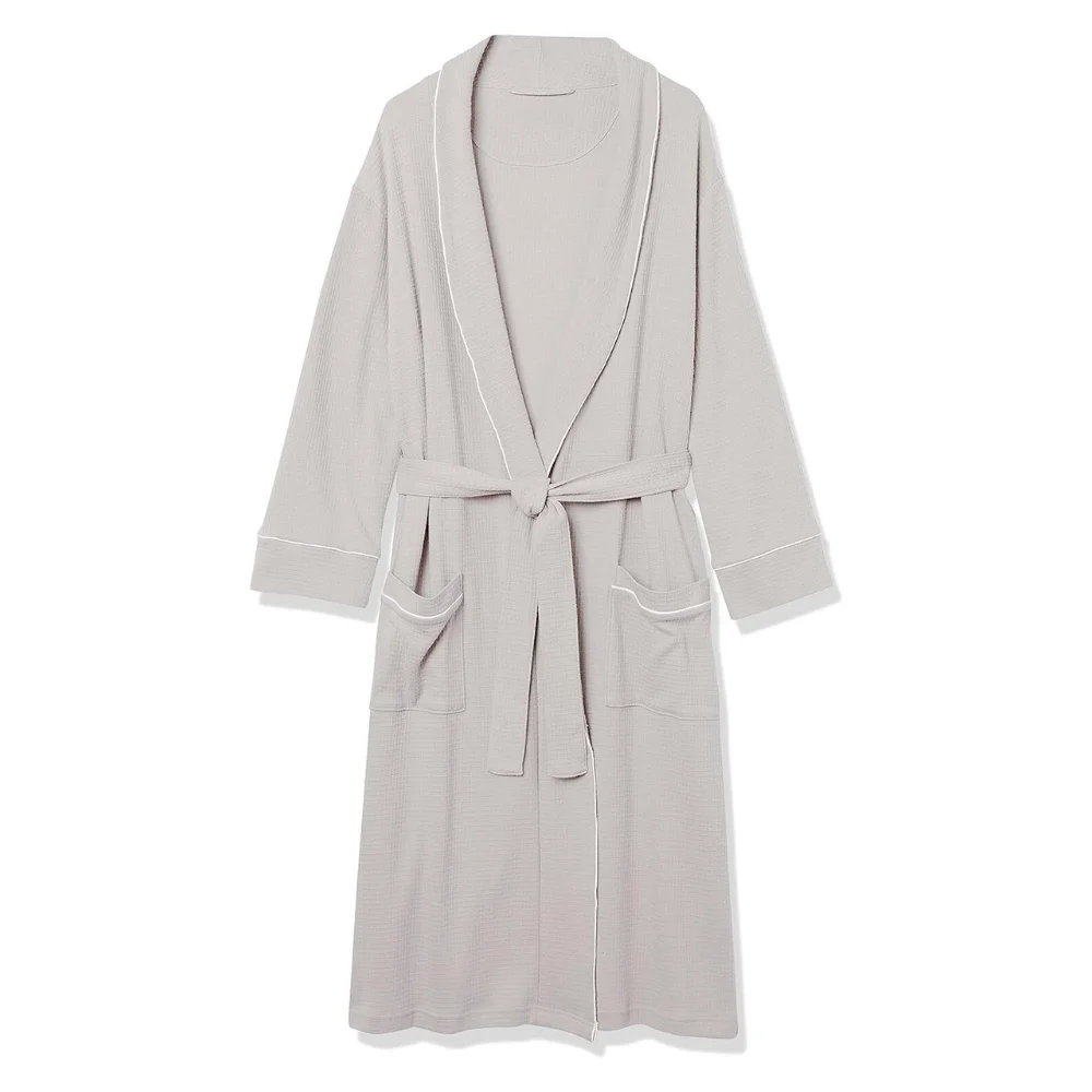 Custom Luxury Thin Soft House Bath Robe Men Women Knit Quick Dry Shower Lightweight Waffle Robes
