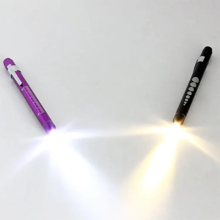 Best Quality Penlight Doctors Nurse Pen Light with Pupil Gauge Bright LED with Batteries Professional Medical Devices Pin tech I