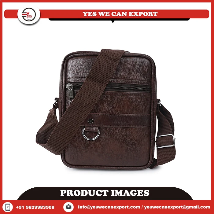 Designer Sling Bag Men Crossbody Shoulder Bag Indian Vintage Handmade Leather Unisex Sling Leather Messenger Bag For Sale