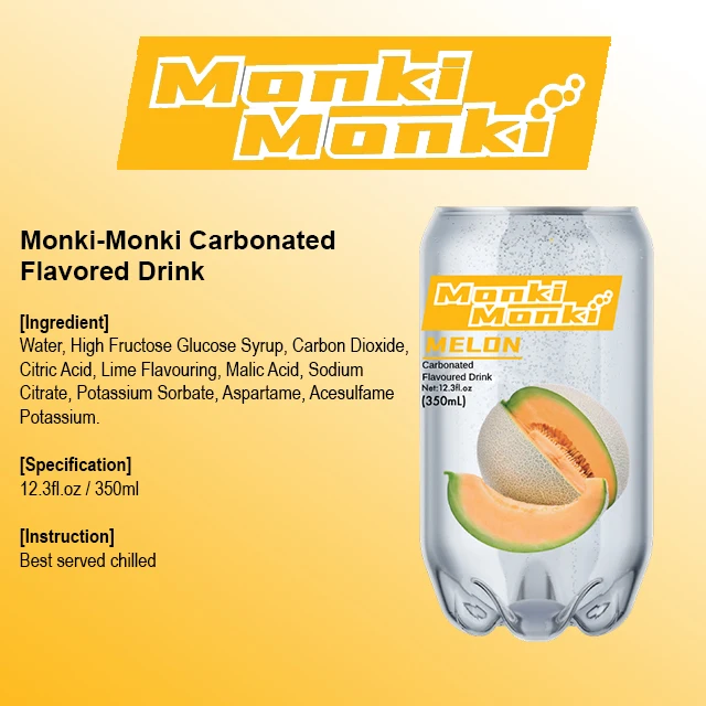 Super Convenient Fruit Flavor Sparkling Beverage Soft Drink 350ml 24 cans Malaysia Manufacturer Halal Carbonated Soft Drink Soda