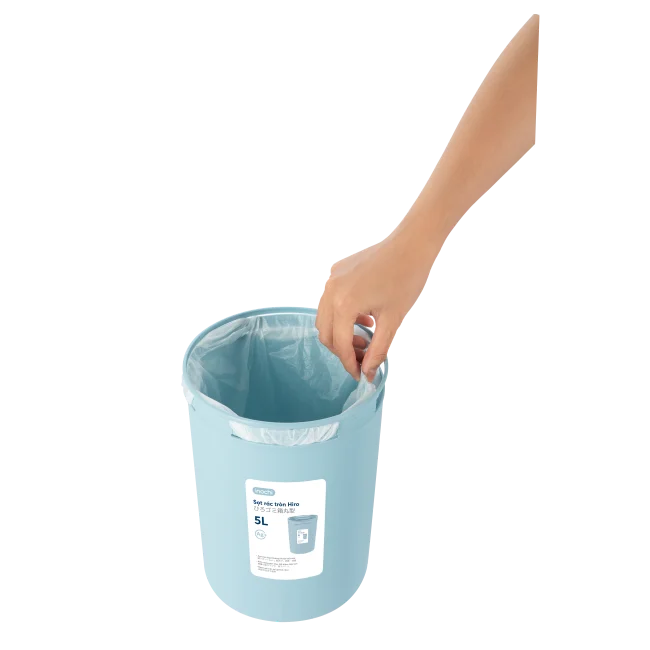 Hoty selling Hiro round wastepaper bin 5L Primay PP Plastic Colored masterbatch