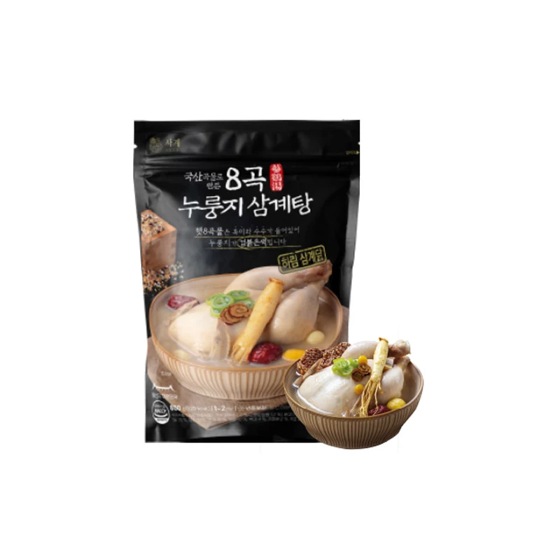 CYSO 8 Grain Scorched Rice Oven-baked Nurungji Samgyetang Korean Instant Chicken Soup With Thick Chicken Feet Broth