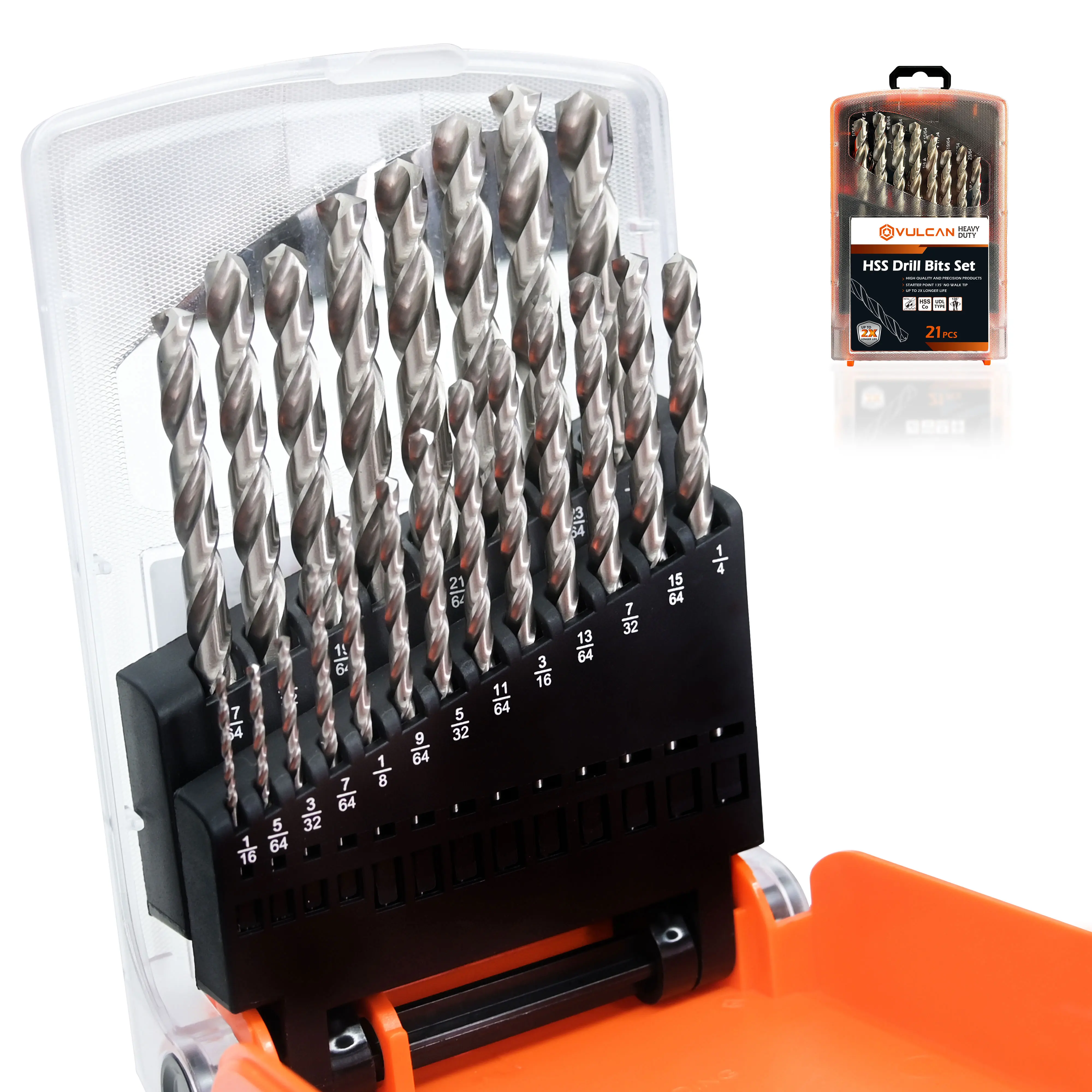 M35 M42  Hss Co 21-Piece High Speed Steel Twist Drill Set For Metal Drilling M2/HSS Drill Bits Set N TYPE /WHITE