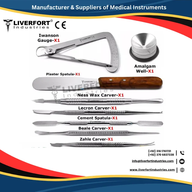German Dental Wax & Modelling Carvers Lecron Mixing Spatula Laboratory Technician Kit Set of 10 Surgical Medical Instruments CE
