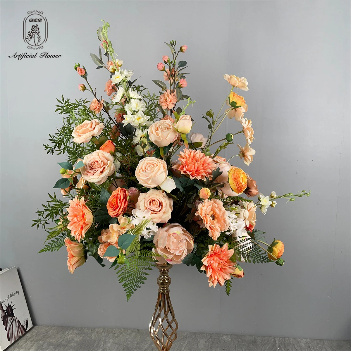 DKB  Handmade Flower Rose Ball Wedding Decoration Garden Art Three-Dimensional Flower Ball Centerpiece