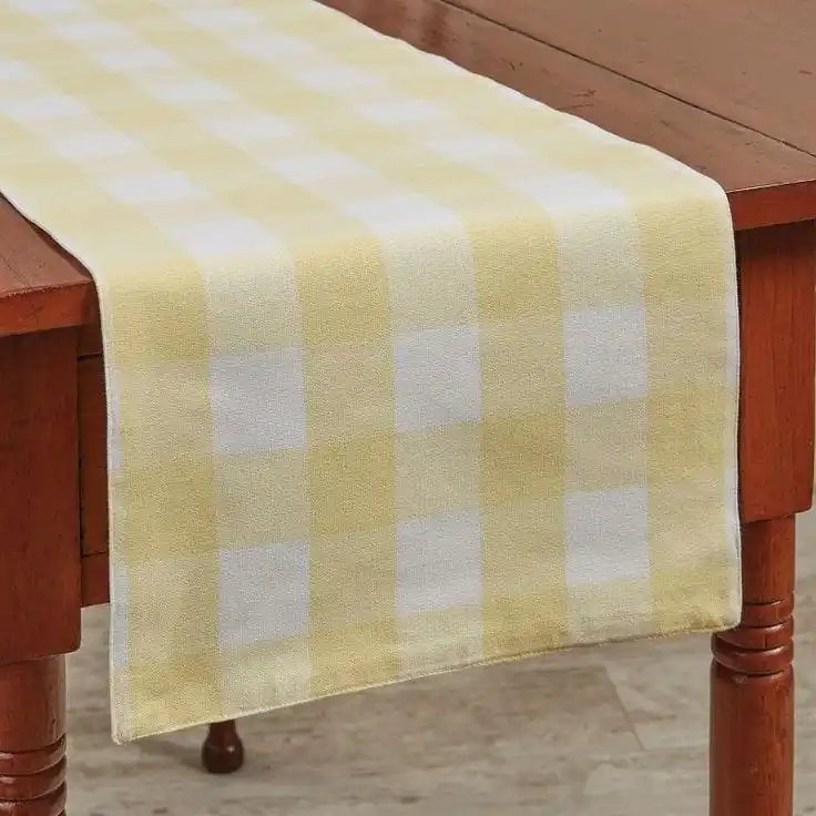 Best Price Online Home Stylish Luxury Dining Decor  Woven Checkered Cotton Table Runners Unique  Designs Buy Now!