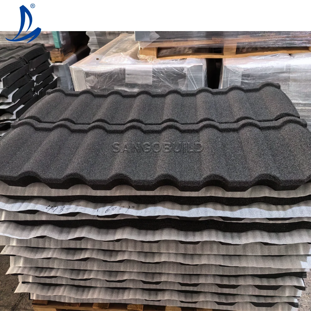 International Quality Standards Galvanized Steel Roofing Tiles Customizable Colors Stone Coated Metal Roof tiles