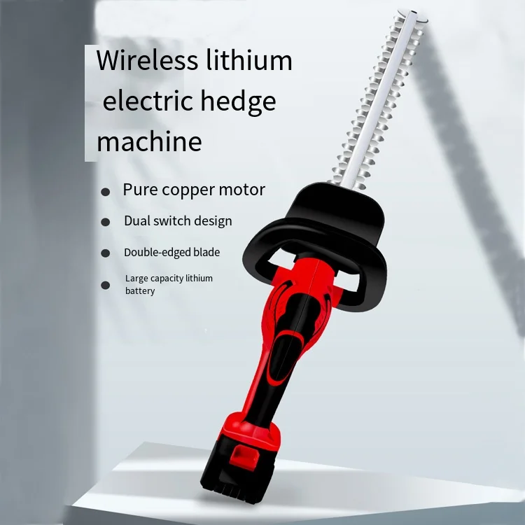 510mm Steel Blade Battery and Charger Electric Cordless Hedge Trimmer