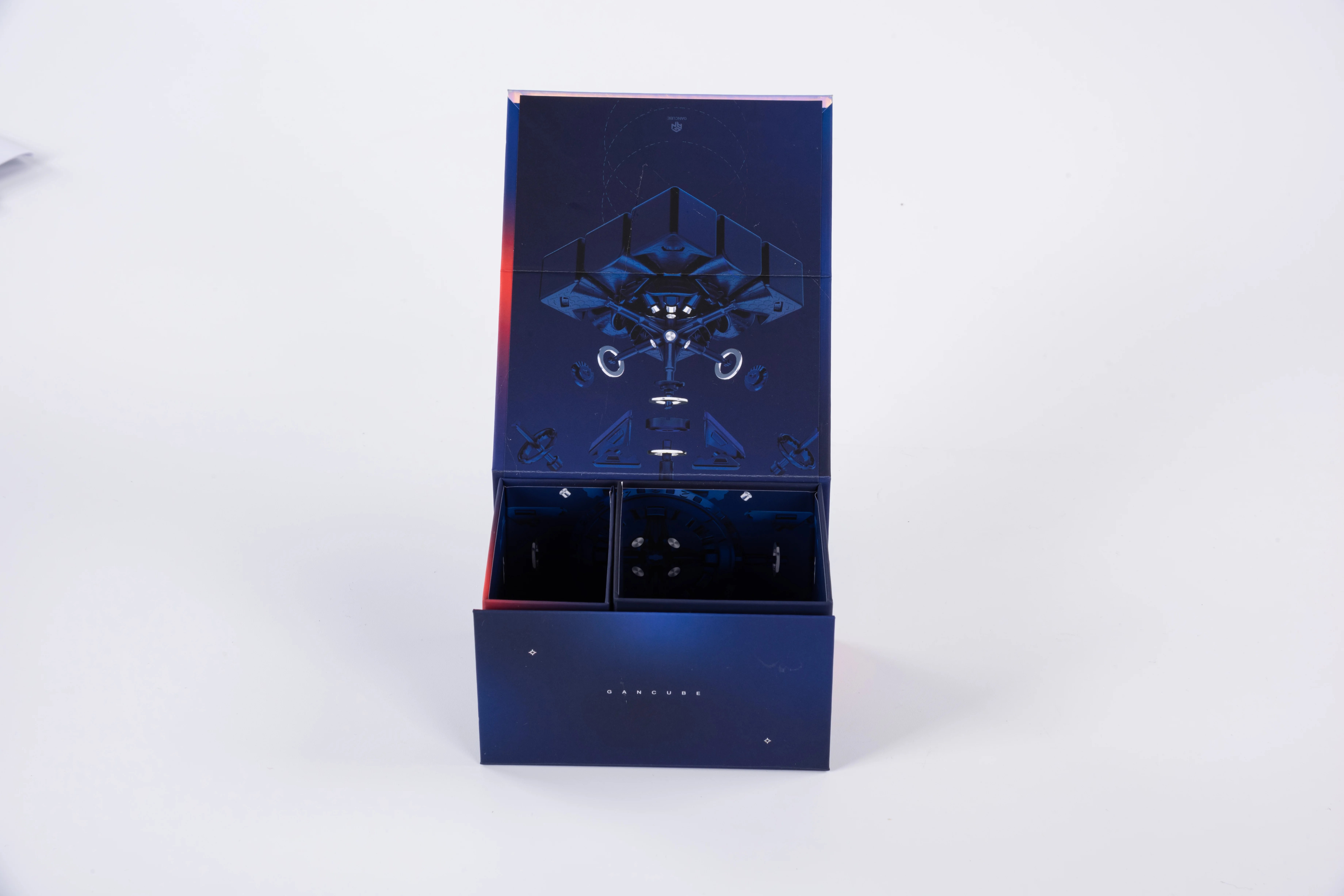 Soft Touch Feeling Lamination Custom Logo  Foldable Magnetic Box Intelligence Game Children Toy Packaging Box Magic Cube Box