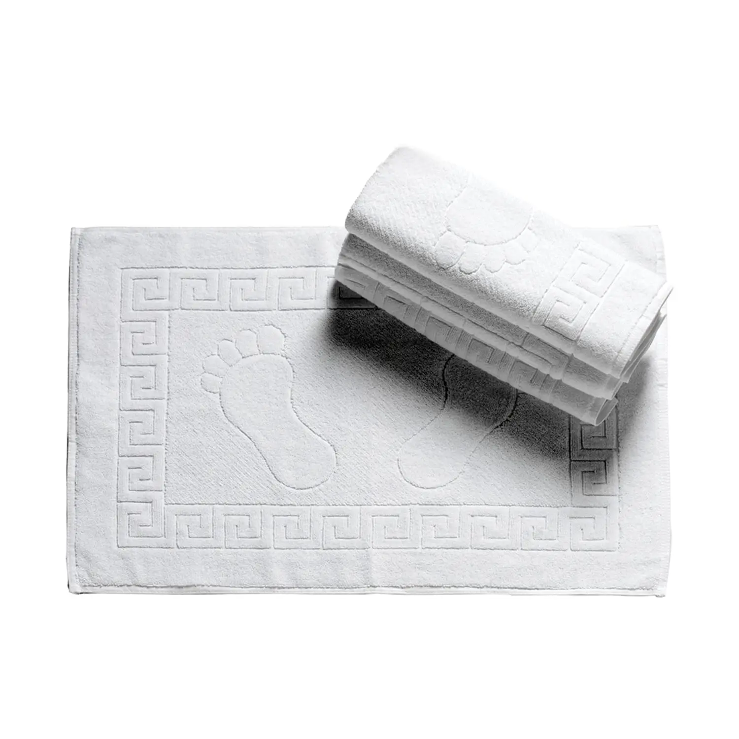 5 Star Hotel Luxury Bathroom Custom Logo Face Hand Bath White Hotel Towels 50x90cm 250 gr. Worldwide Shipping