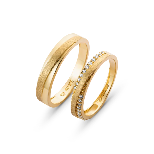 pure gold ring custom rings wedding rings cubic zirconia stones jewelry wholesale jewelry manufacturer vietnam HTJ brand NC653
