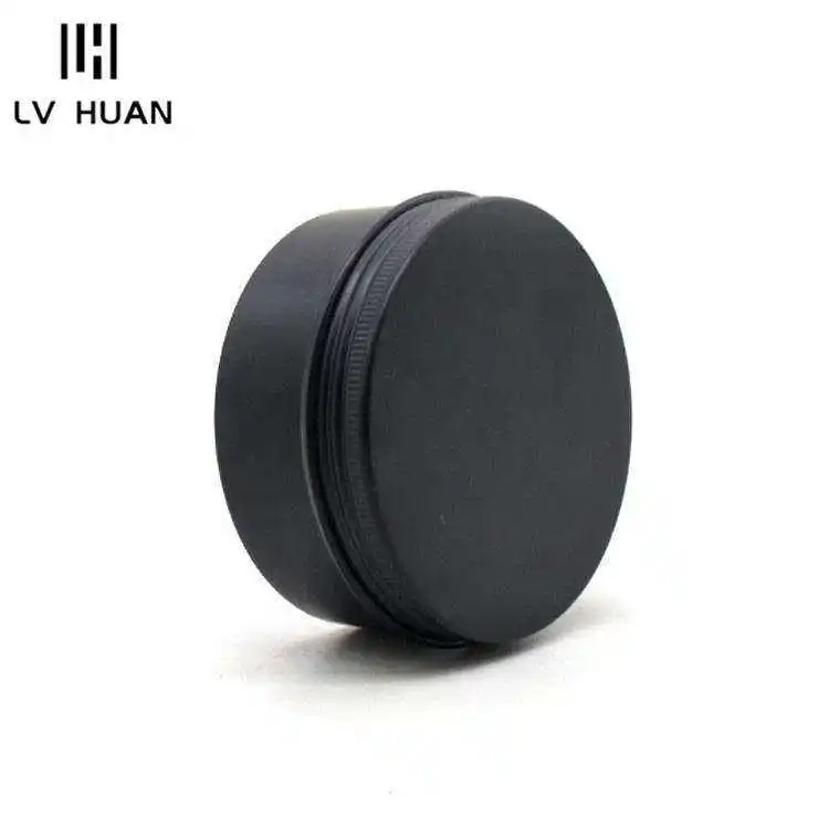 150ml Wholesale Matte Black Cosmetic Aluminum Jars For Car Wax Cream Scent Candles