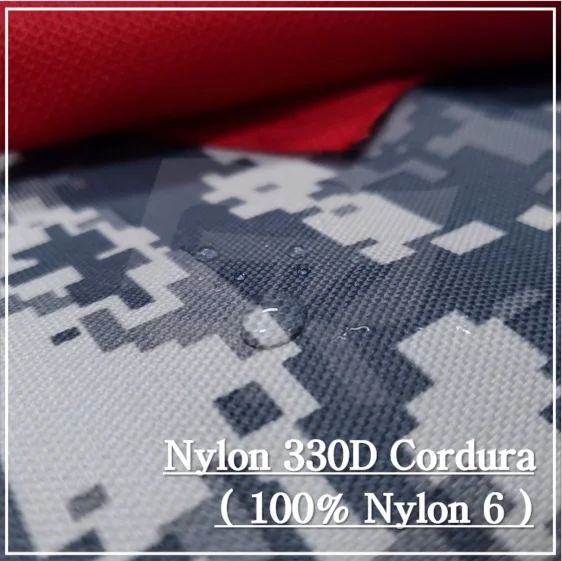 [Nylon 6 100%] N 330D Cordura Korean fabric PU Coated Camouflage (IRR) Printed, Waterproof, Water Repellent, Fire Proof bag