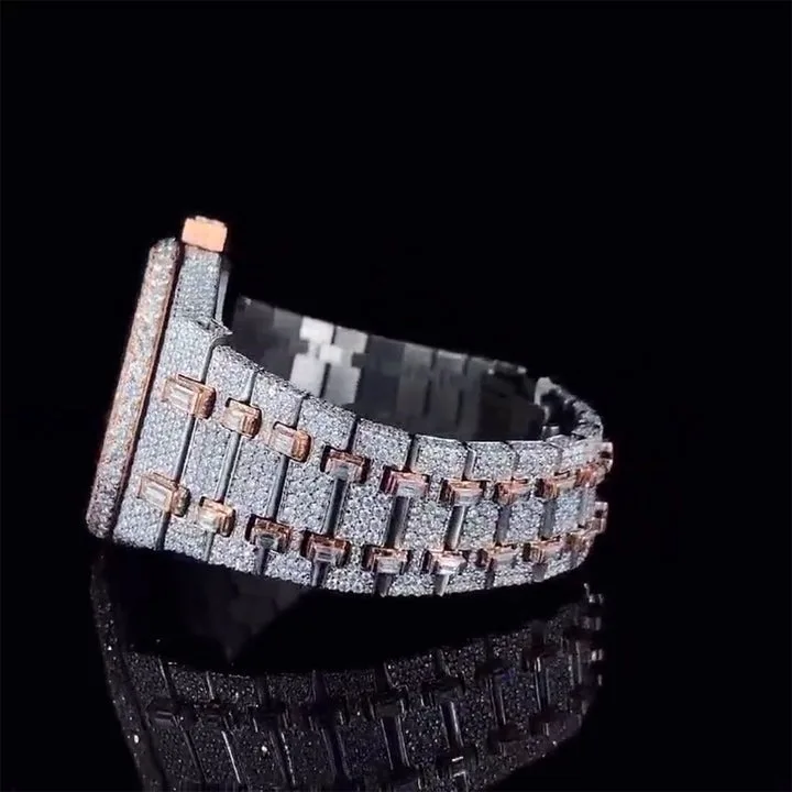 AP Audemars Piguet высокого качества круглые алмазные часы с индивидуальным льдом в форме муассанита для мужчин W 72