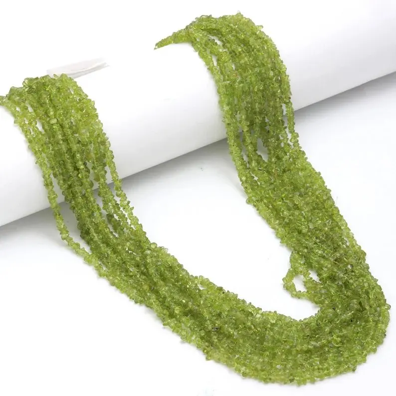 Бусины с зеленым Перидотом