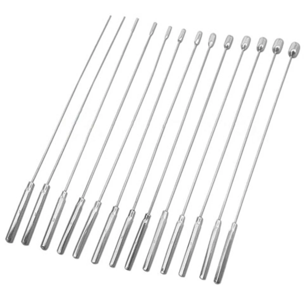 BAKES ROSEBUD SOUNDS DILATOR UTERINE URETHRAL DIAGNOSTIC GYNECOLOGY SINGLE ENDED 13 PIECES SET SURGICAL KIT       MGI-228