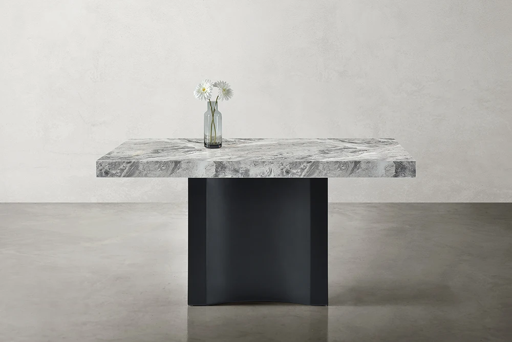Malaysia Marble Dining Table Luxury Customized Modern ECC Material Durable Heat Stain Resistant EDN915-SH GMB Design Home Office