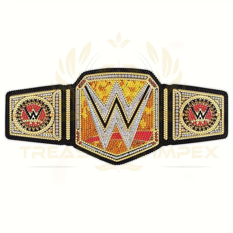 Hot Sale Championship Belt Multi Color Stones Wrestling Belts High Quality Customized Title Belt With Leather Straps