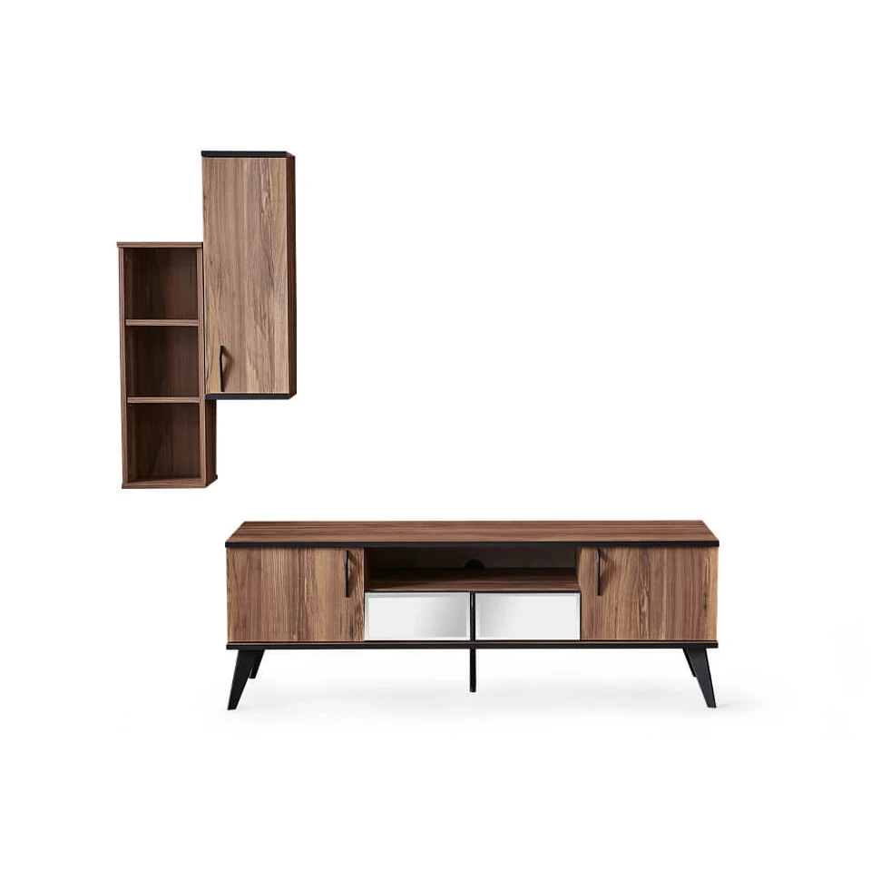 LCD Plasma Unit living room Tv Unit Entertaintment center modern furniture Wood cream wall cabinet (ider Palermo Tv Unit)