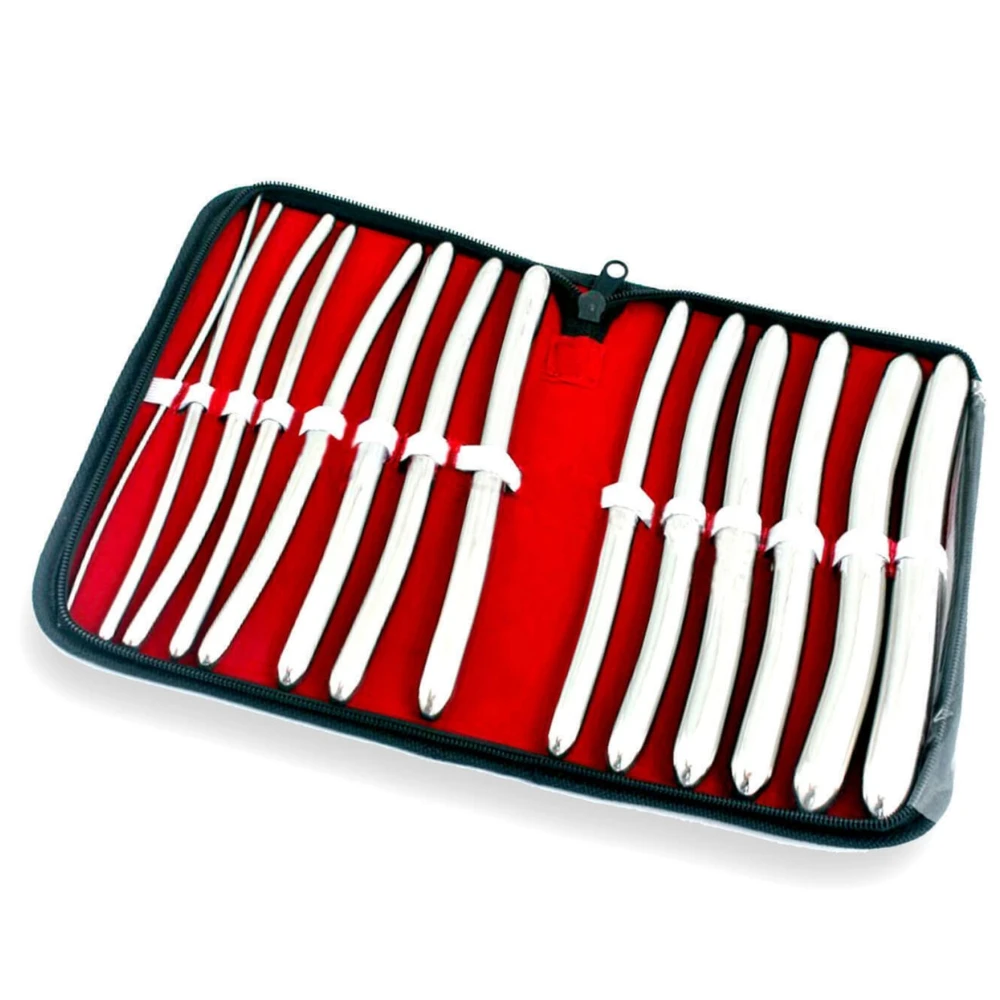 HEGAR SOUNDS DILATOR UTERINE URETHRAL DIAGNOSTIC GYNECOLOGY DOUBLE ENDED 14 PIECES SET SURGICAL KIT       MGI-226