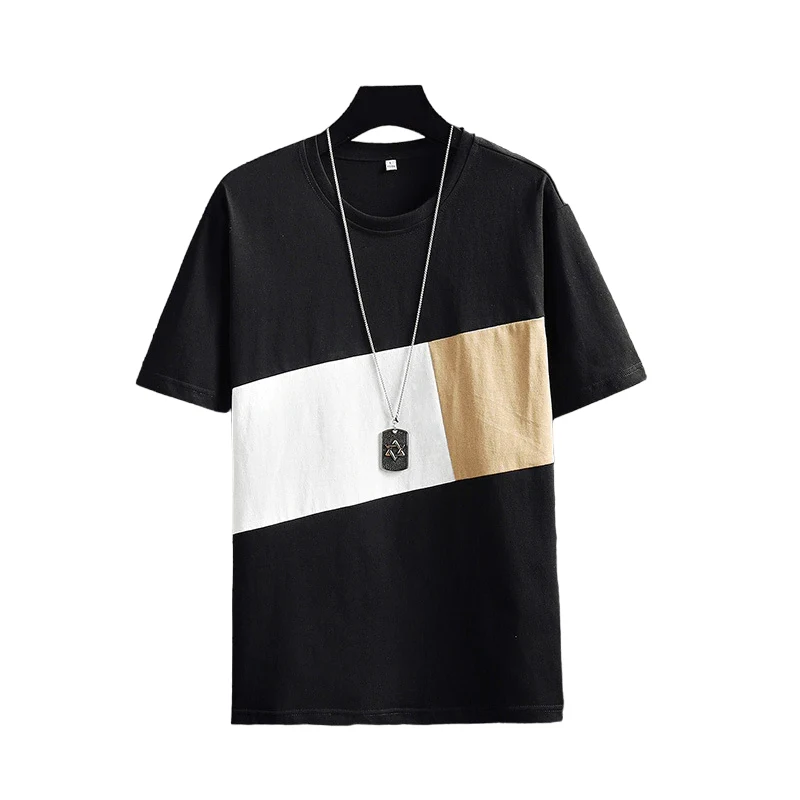 New latest custom polyester cotton color block t-shirts for men printing brand unisex tee shirts t-shirt Tees Tops