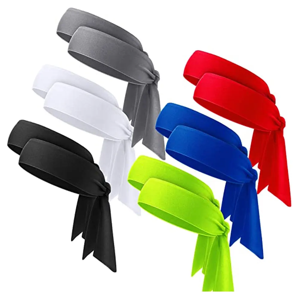 Wholesale Tennis Tie Headband Hair Band Unisex Dry Head Tie Sport Back Headband for Basketball Running Tennis Karate Athletics