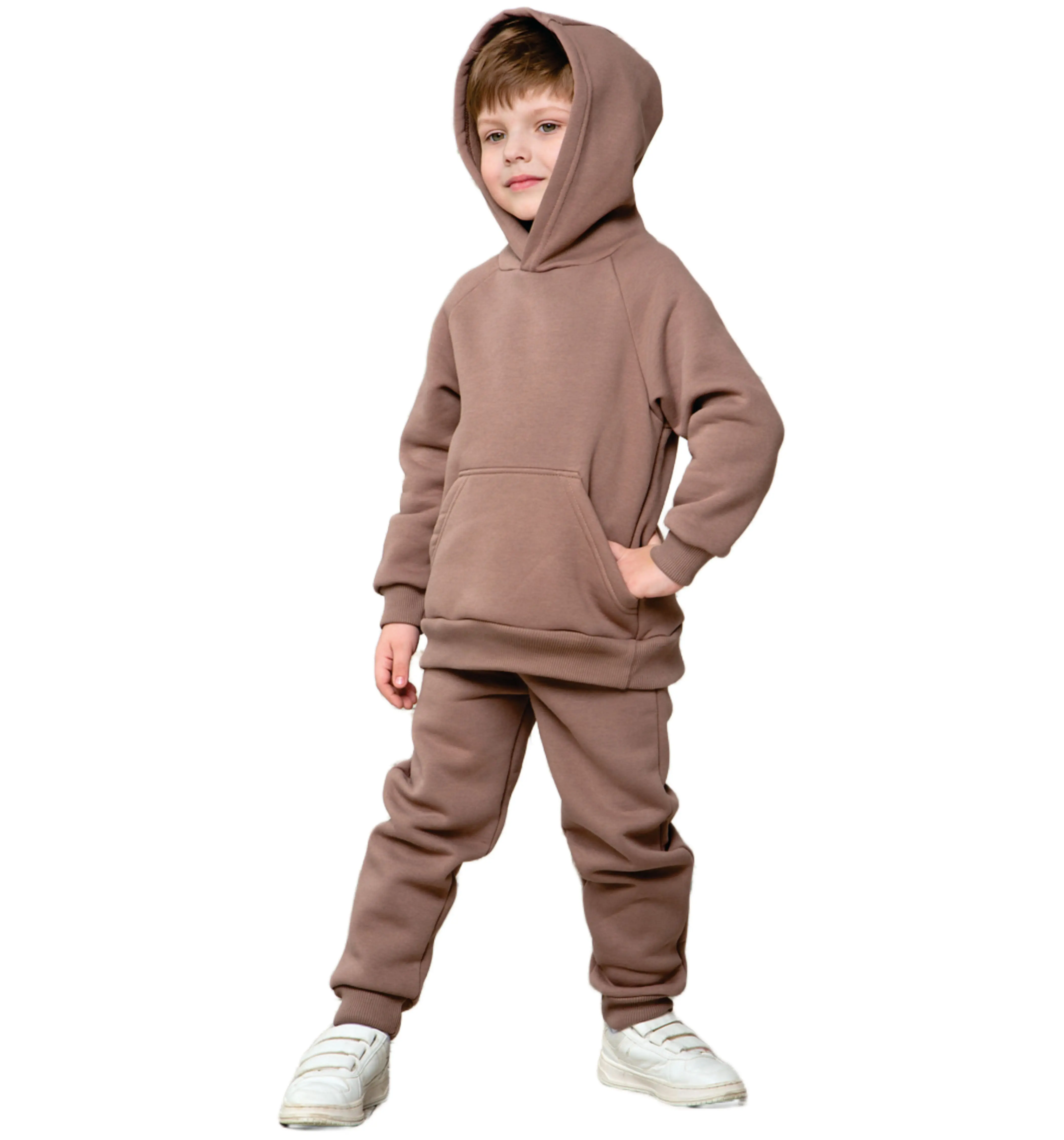 Kids Sweatsuit Custom Baby Khaki Clothes Kids Tracksuits Clothing Wholesale Boys Outfits Track Suits For Kids Children