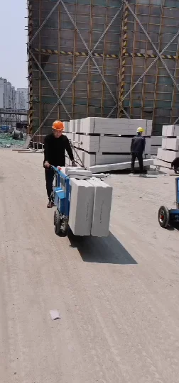 concrete wall panel carrying and transporting trolley