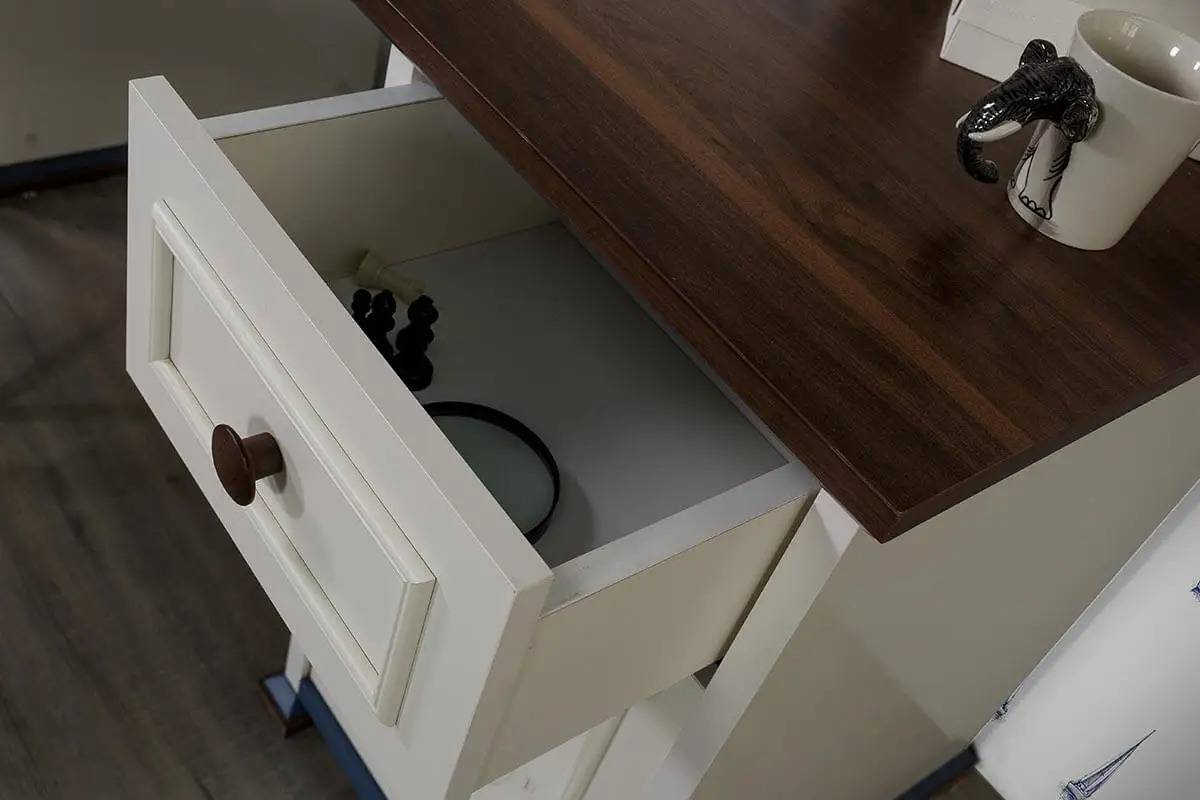 Economic Cheap Kid Teen Bedroom Furniture Set Natural Modern Functional Hygienic Wardrobe Study Desk (ider Marina)