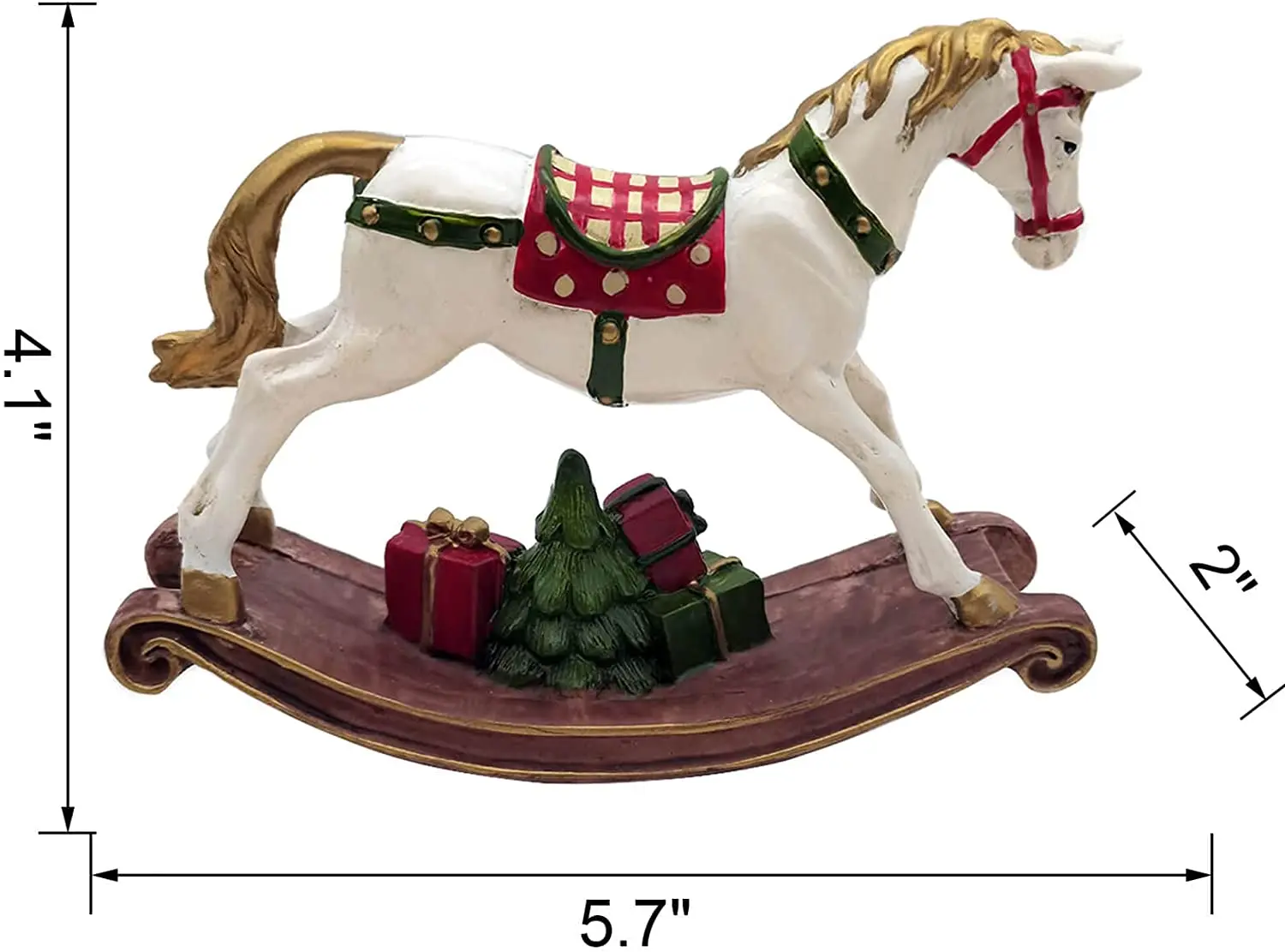 Hand Made and Painted Resin Rocking Horse Figurines Statues