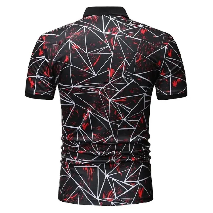 Custom OEM Sublimated Embroidery Patch Golf Polo Shirt Quick Dry Custom Design Labels And tag Trendy Printed Breathable Shirt