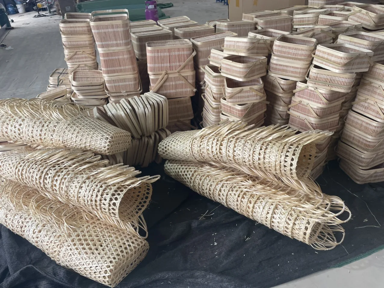 Плетеная корзина для пикника с крышкой новый дизайн оптовая продажа покупок оптом