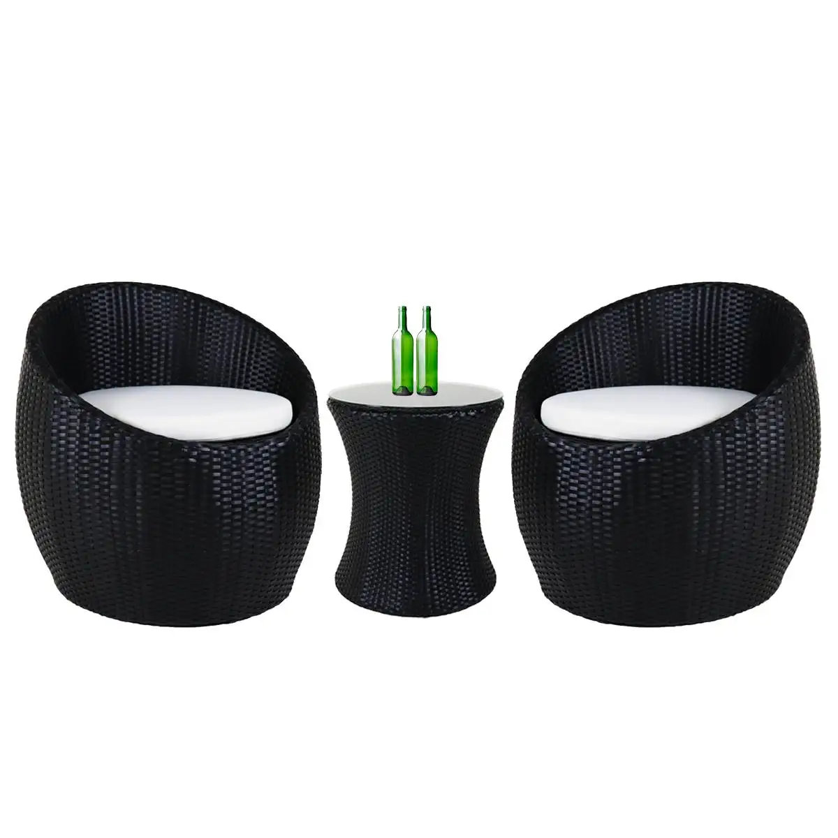 Vietnam garden furniture/ Outdoor 3 Pieces Patio Set, Rattan Chair Conversation Sets with Coffee Table Comfortable