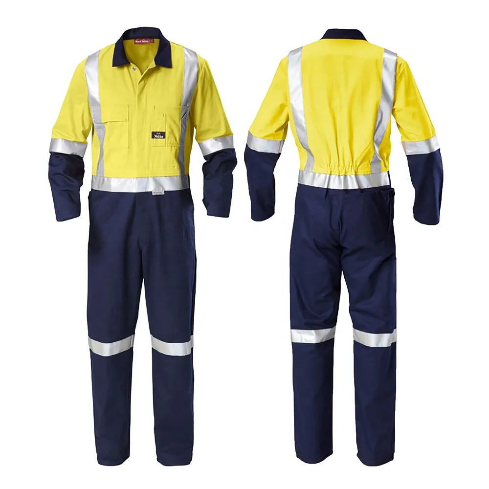 Best Selling High Quality Fire Retardant Industrial Safety Coveralls Overalls With Reflective Tape