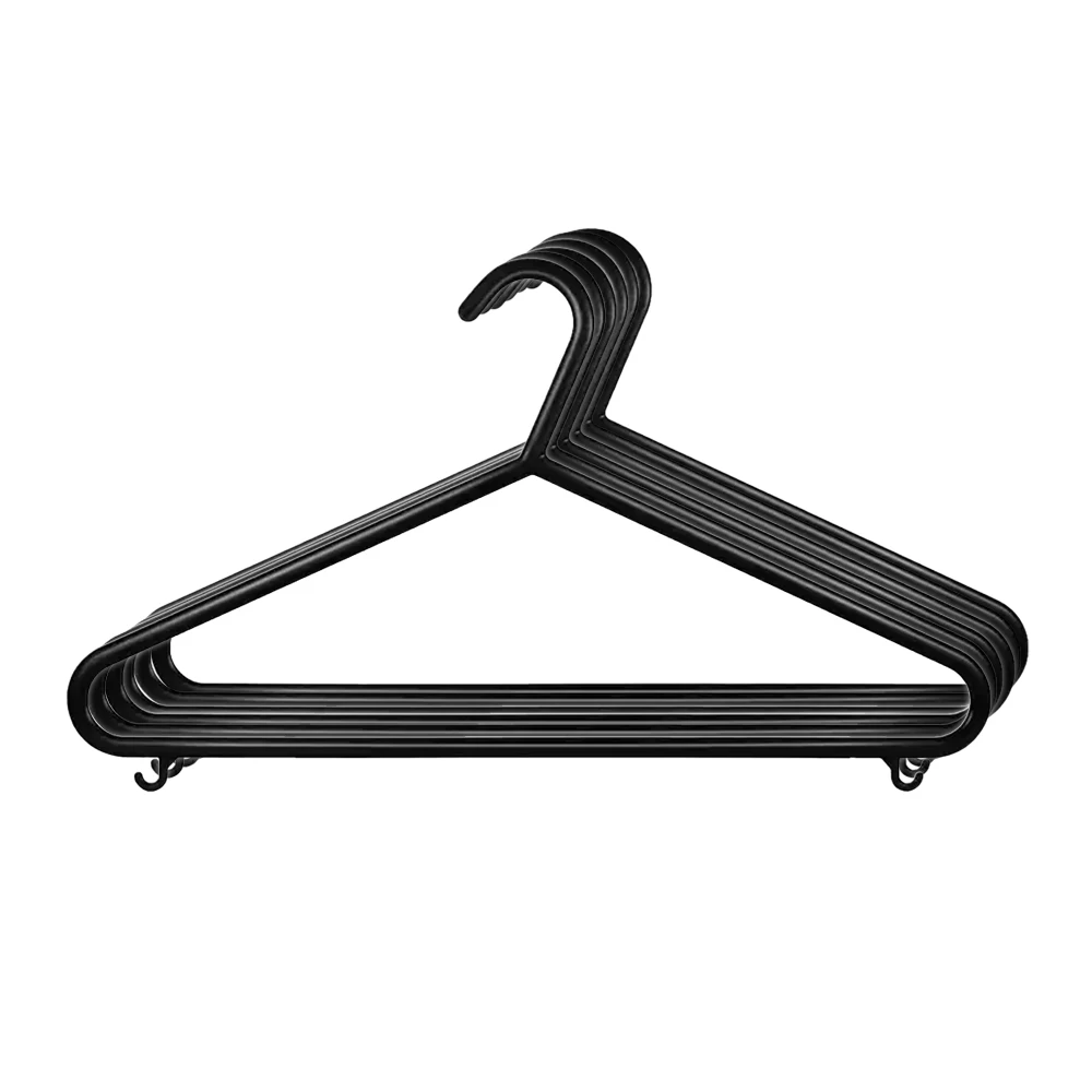 Hot Sale Wholesale Luxury Black Plastic Shirt Tube Hanger With Hooks