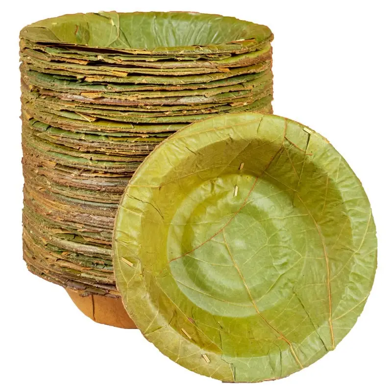 Hot Selling Eco Friendly Use and Throw Palm Leaf Blows & Plates Disposable Bamboo Plates to Save the Earth and Human Life OEM