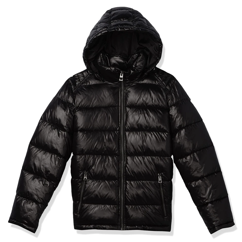 Оптовая продажа зимняя мужская пуховая куртка водонепроницаемая меховая шапка парка Мужская черная