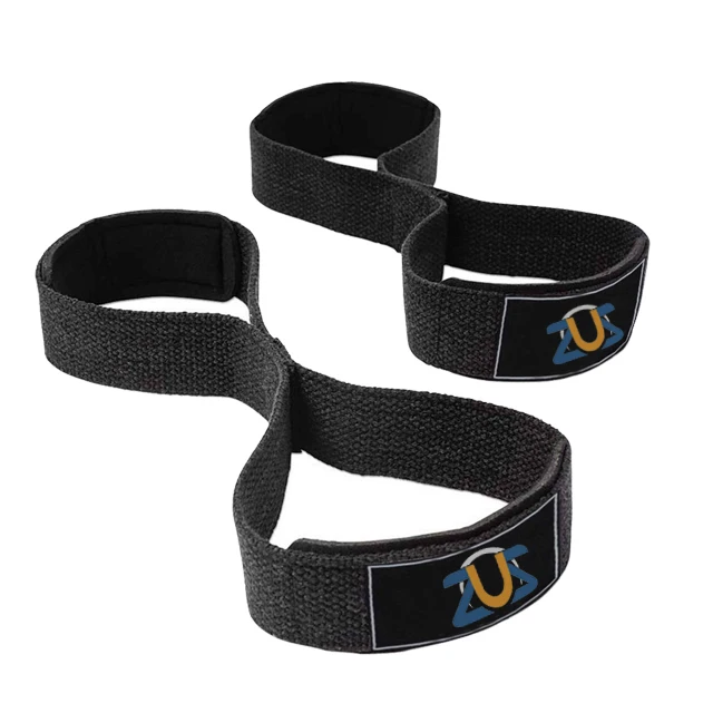 Wrist Neoprene padded strength bar support figure eight strap New cotton lifting figure strap Gym Exercise Training