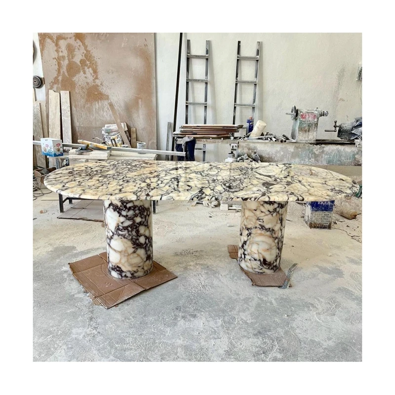 Violet Purple Calacatta Viola Marble Dining Living Room Coffee Table Calcutta Viola Marble Dining Table