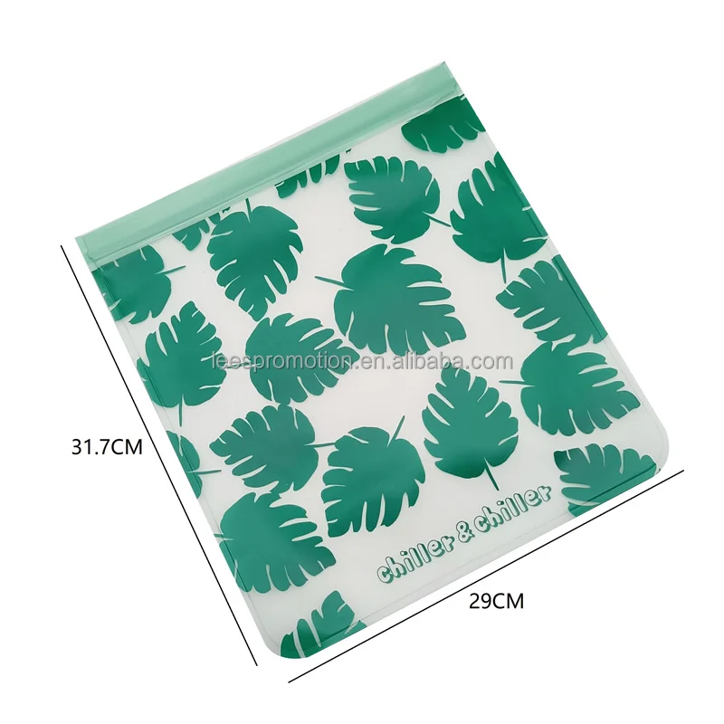 Hot selling reusable PEVA zipper snack bag sandwich snack bags for kids eco friendly plastic food storage bags