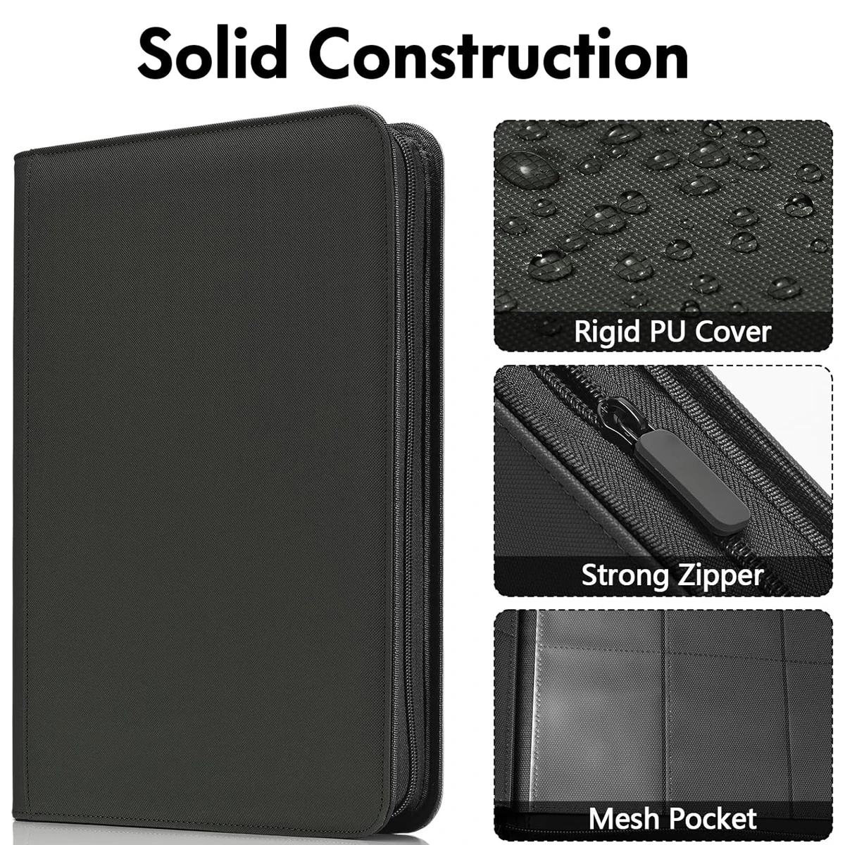 Spot Portable Removable Baseball Game Trading Collector Album Card Binder Holds Protectors  9 Pocket Trading Card Binder