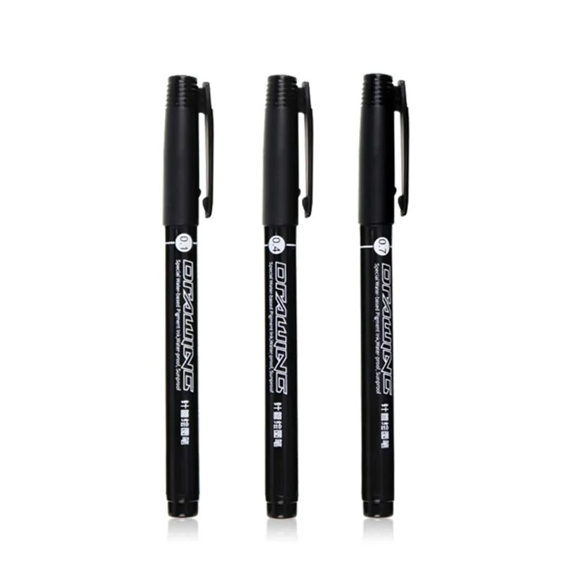 Genvana G-0969T свободные черные стержень 9 спецификация fine liner эскиз иглы пера черный для рисования архитектура работы