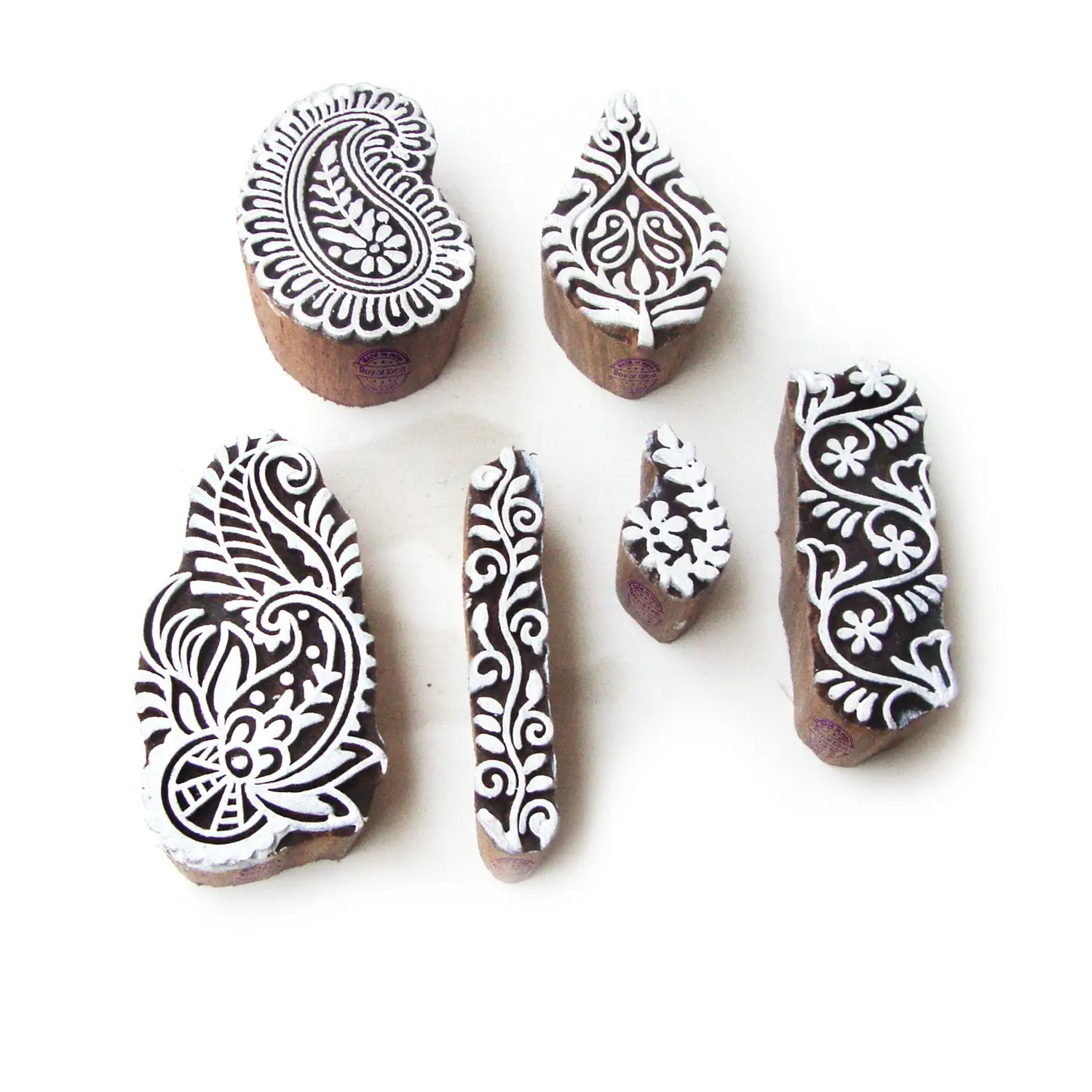 Wooden Block Printing Stamps Hand Carved Printing Blocks  Pottery Crafts And Textile